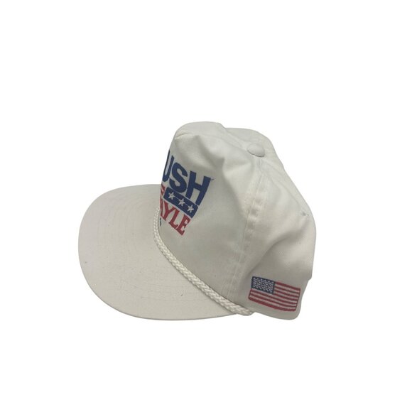 Bush Quayle ’92 Campaign Rope Hat + Button, Appears Signed George H. W. Bush - Picture 4 of 8